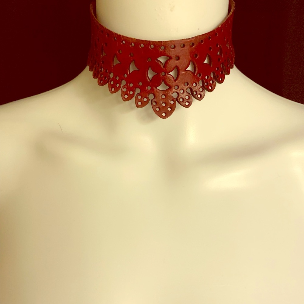 Gothic Adjustable Leather Choker